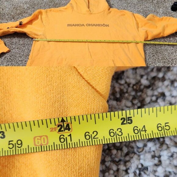 Bianca Chandon Yogi Pullover Hoodie Size XL Orange stars - Picture 14 of 16
